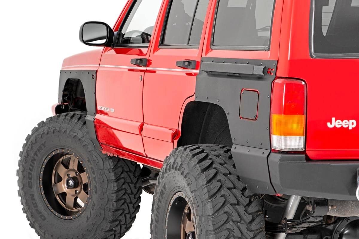 Rough Country Jeep Rear Upper and Lower Quarter Panel Armor 84-96 Cherokee XJ