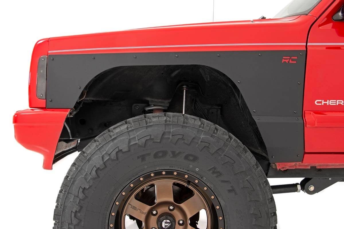 Rough Country Jeep Front & Rear Upper and Lower Quarter Panel Armor-97-01 Cherokee XJ