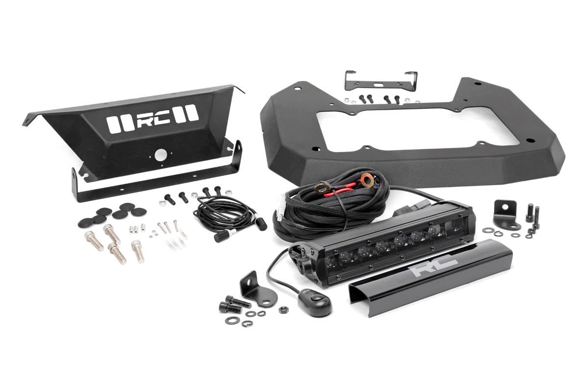 Rough Country Jeep Spare Tire Delete Kit w/8 Inch Black Series LED 18-20 Wrangler JL