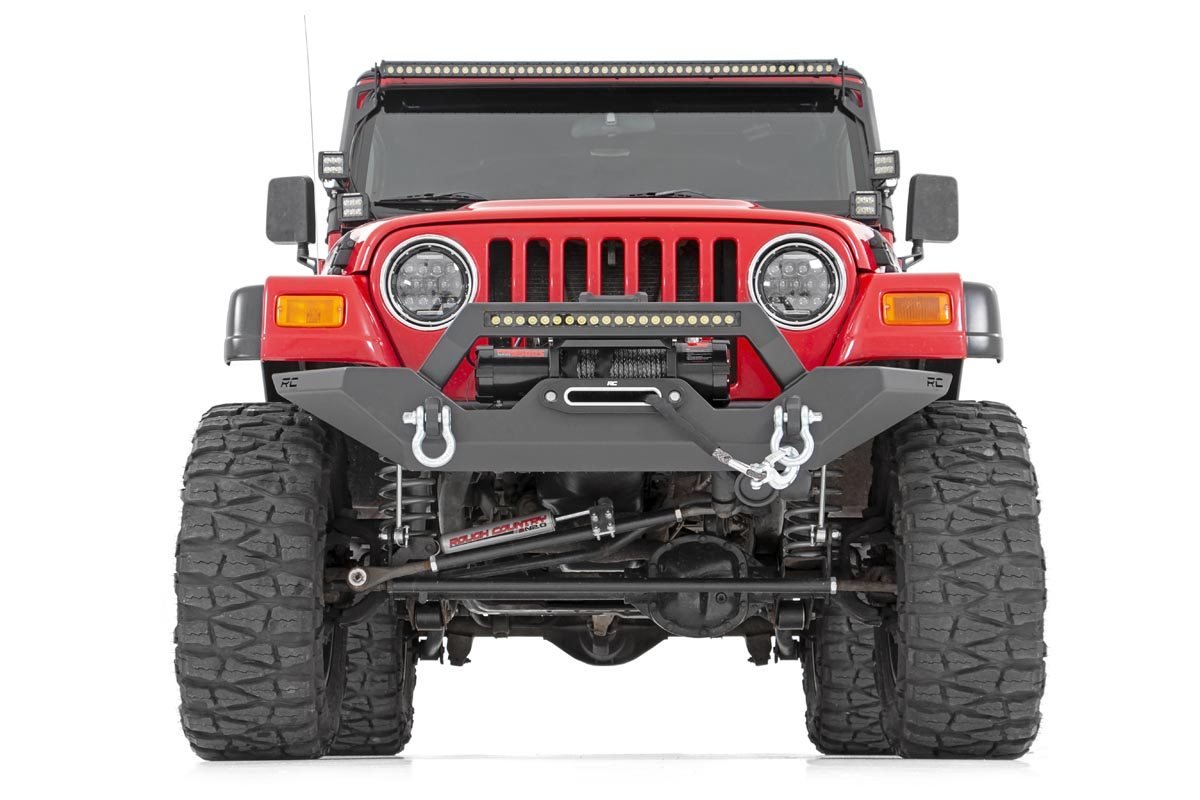 Rough Country Jeep Full Width Front LED Winch Bumper 87-06 Wrangler YJ/TJ