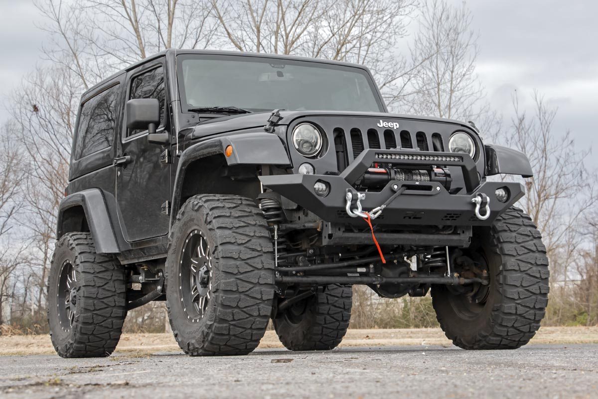 Rough Country Jeep Full Width Front LED Winch Bumper JK, JL, Gladiator JT