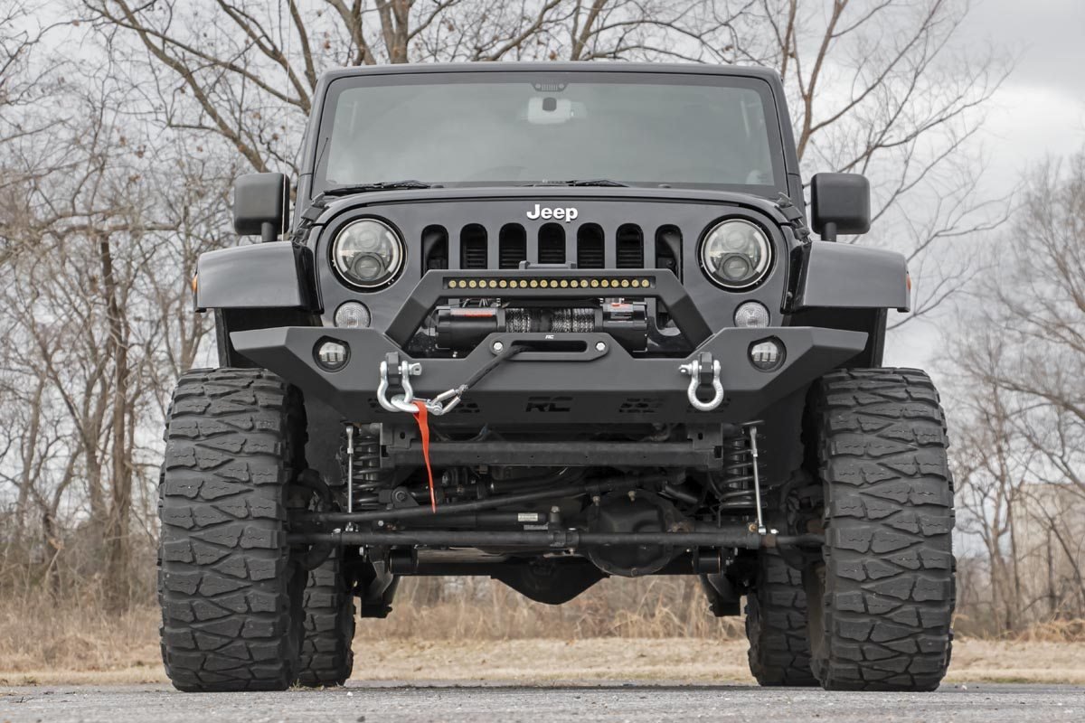 Rough Country Jeep Full Width Front LED Winch Bumper JK, JL, Gladiator JT