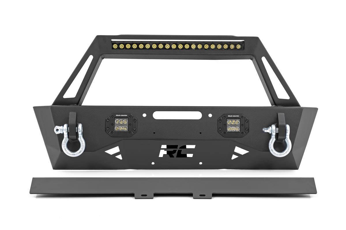 Rough Country Jeep Stubby Front Trail Bumper 18-20 Wrangler JL and 20-Present Gladiator JT