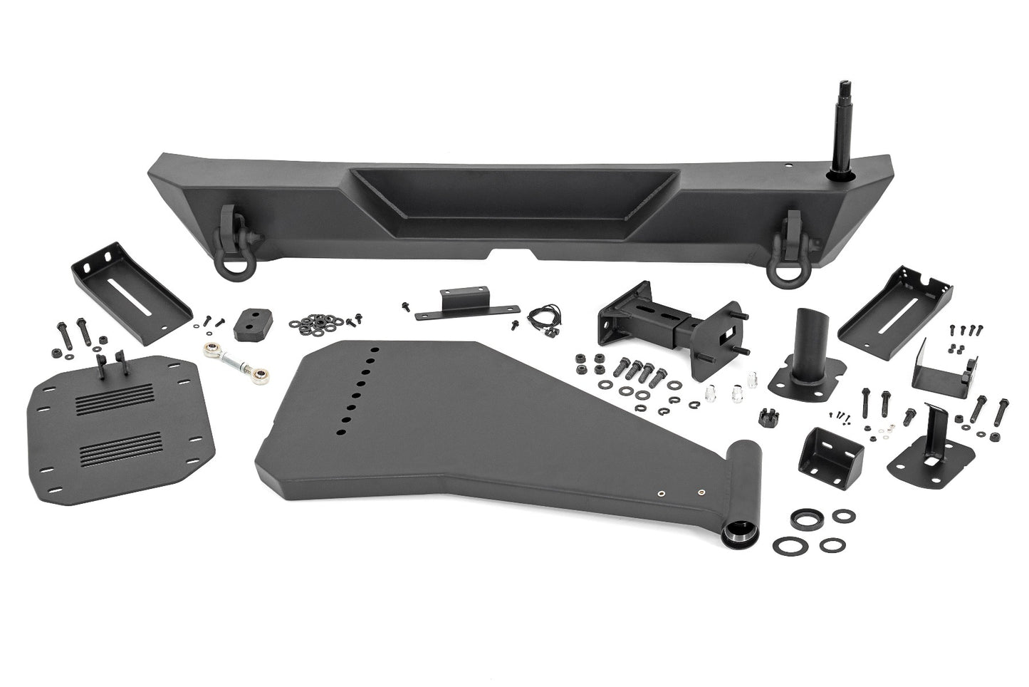 Rough Country Jeep JL Rear Trail Bumper with Tire Carrier For 18-Pres Wrangler JL 4WD