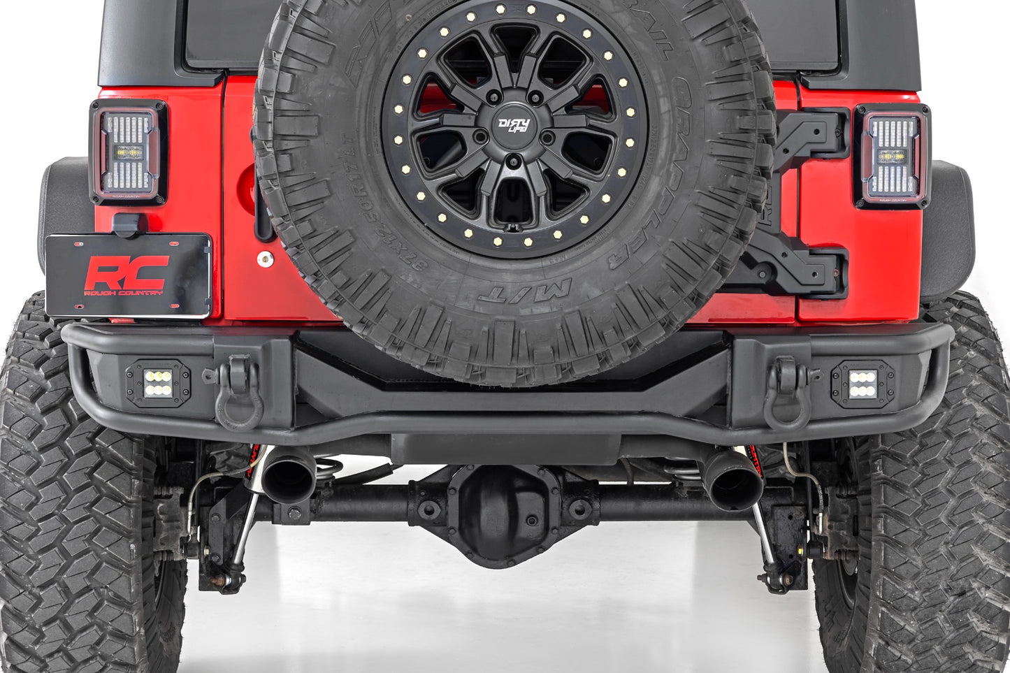 Rough Country Rear Bumper Tubular 07-18 Jeep Wrangler JK