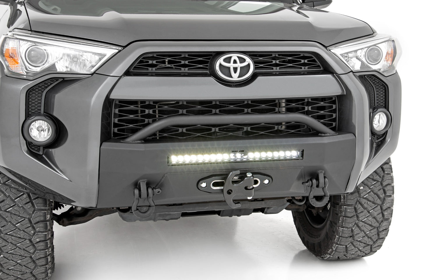 Rough Country Front Bumper Hybrid with 20 Inch LED Light Bar 14-22 Toyota 4Runner 2WD/4WD