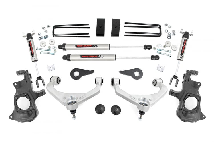 Rough Country 3.5 Inch Knuckle Lift Kit with V2 Shocks 11-19 Chevy/GMC 2500HD/3500HD