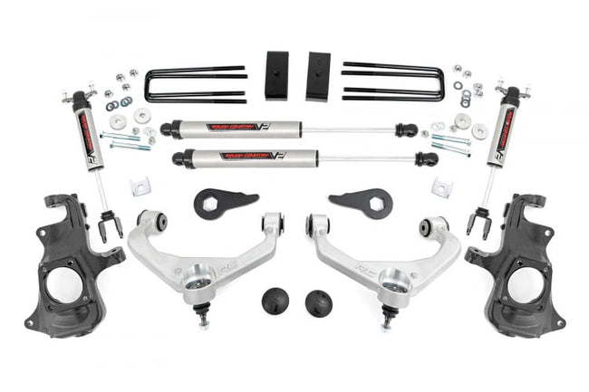 Rough Country 3.5 Inch Knuckle Lift Kit with V2 Shocks 11-19 Chevy/GMC 2500HD/3500HD