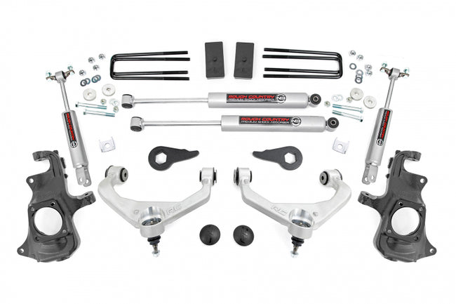Rough Country 3.5 Inch Lift Kit Knuckle with N3 Shocks 11-19 Chevy/GMC 2500HD/3500HD
