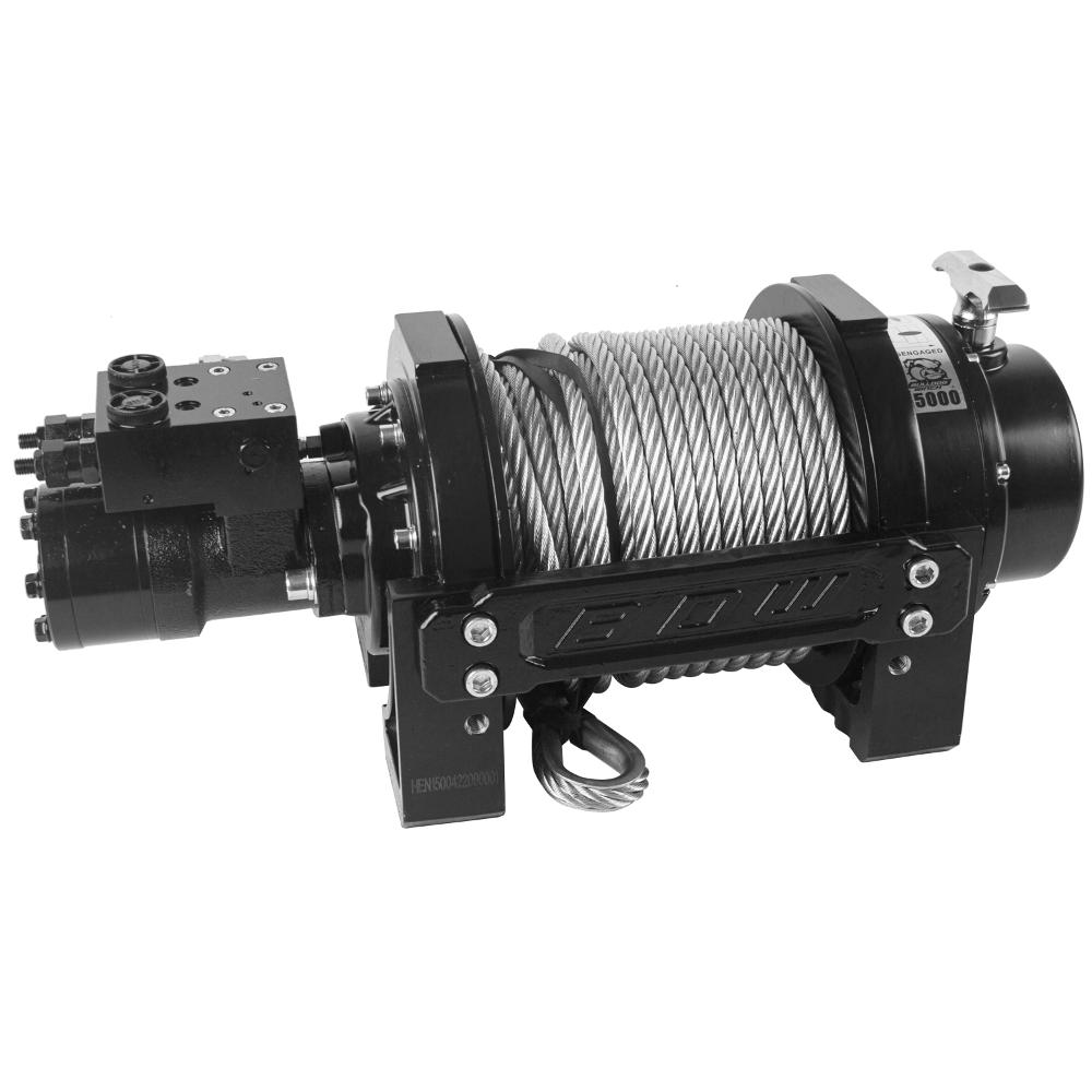 Bulldog Winch 15000 Lbs Hydraulic Winch w/ 98 Feet Wire Rope