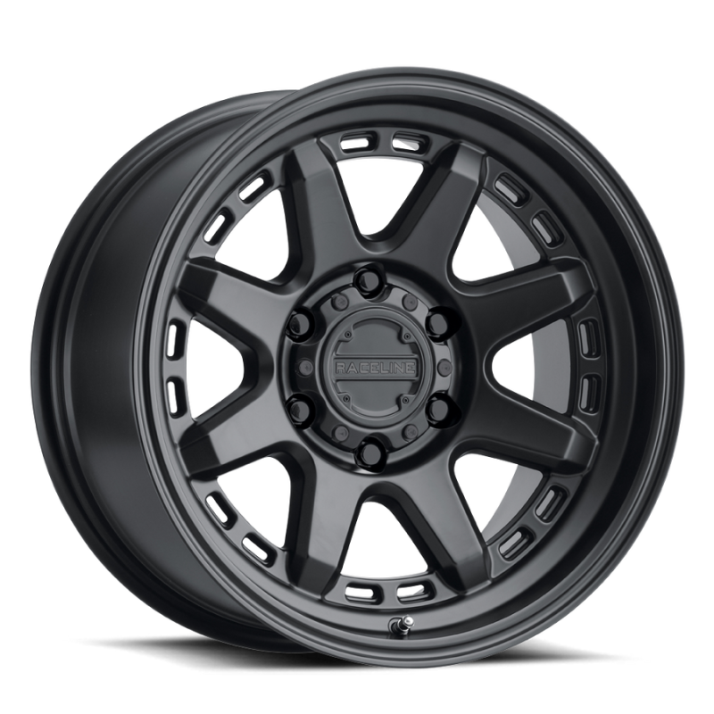Raceline 947B Scout 18x9in 5x150 BP 18mm Offset 110.3mm Bore - Satin Black Wheel