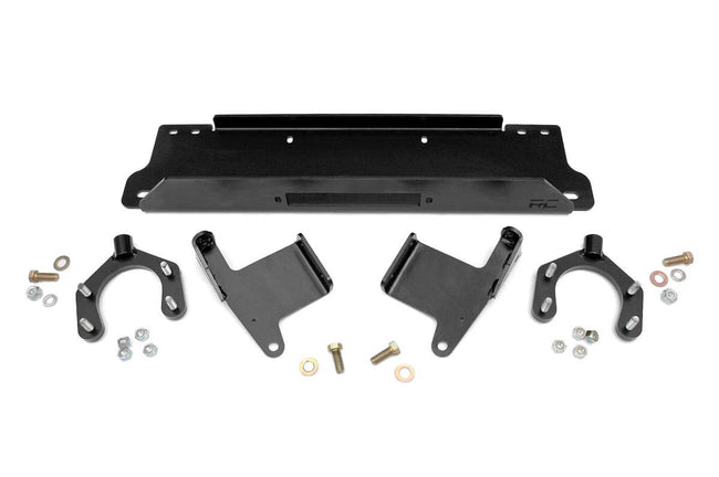 Rough Country Jeep Winch Mounting Plate for Factory Bumper 07-18 Wrangler JK