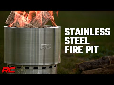Rough Country Fire Pit Stainless Steel With Carry Bag