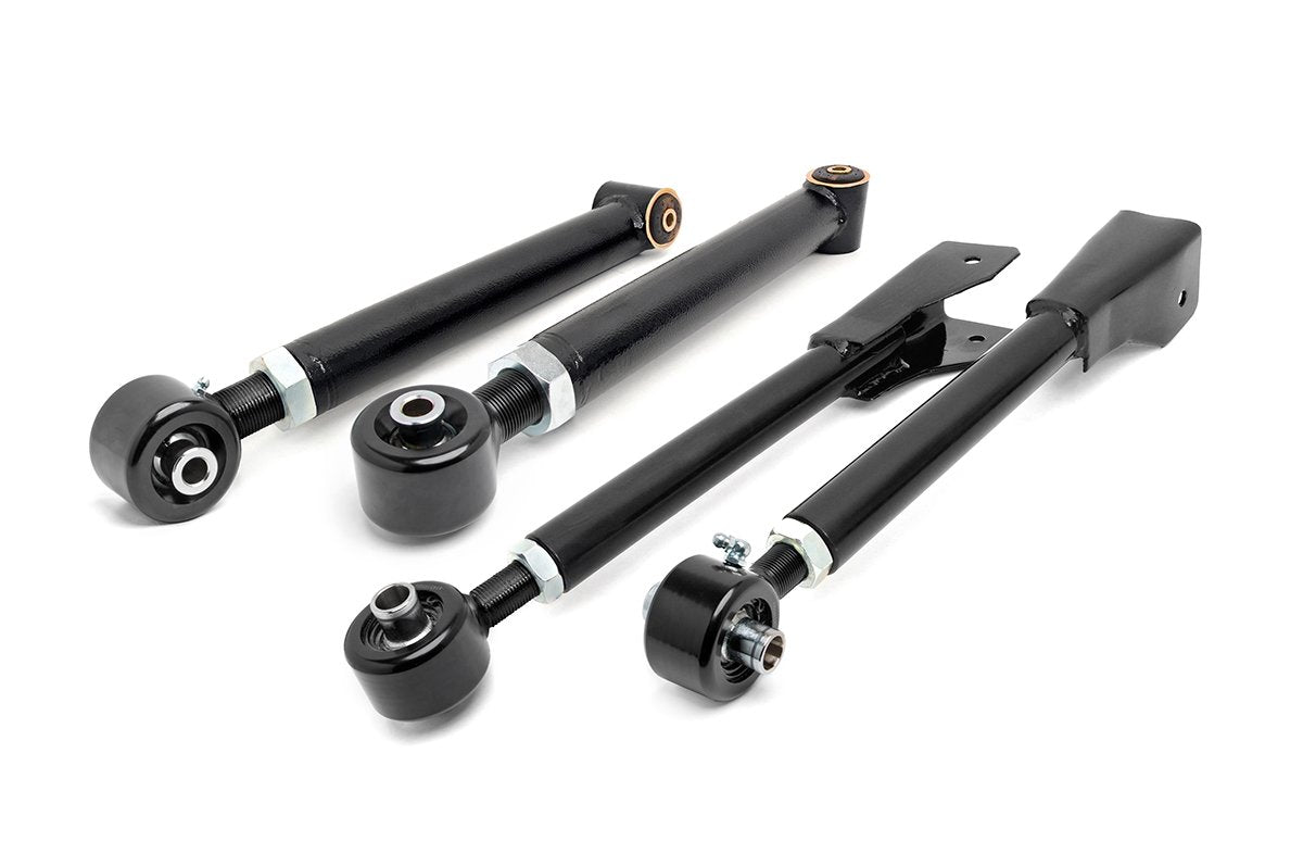 Rough Country Jeep Adjustable Control Arms Front Set 84-01 Cherokee XJ 86-92 Comanche MJ 93-98 Grand Cherokee ZJ 97-06 Wrangler TJ