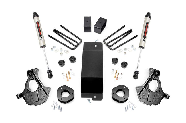 Rough Country 3.5 Inch Suspension Lift Knuckle Kit w/V2 Monotube 07-13 Silverado/Sierra 1500 4WD Cast Steel