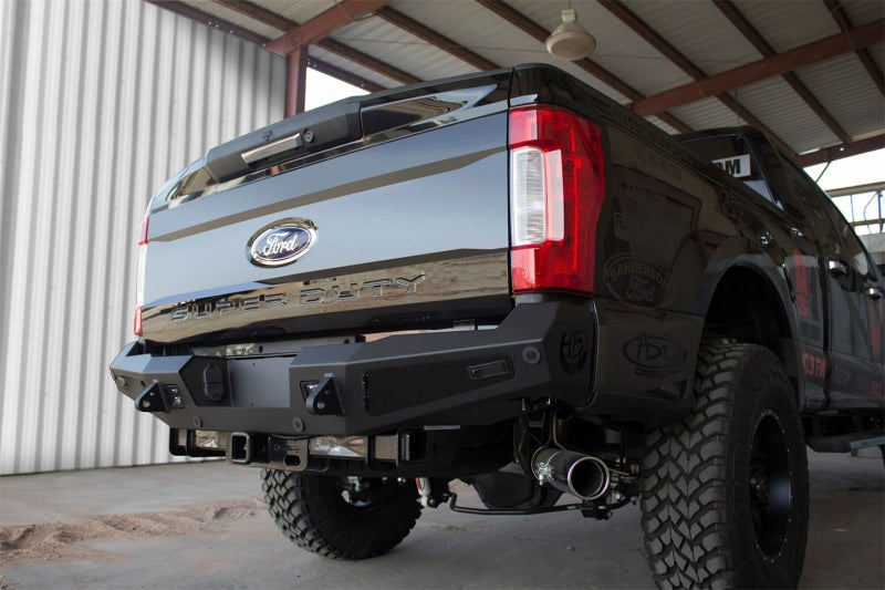 Addictive Desert Designs 17-22 Ford F-250 HoneyBadger Rear Bumper w/ Backup Sensor Cutouts