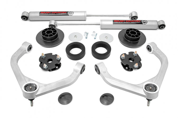 Rough Country 3 Inch Dodge Bolt-On Lift Kit w/Rear N3 Shocks 12-18 RAM 1500 4WD