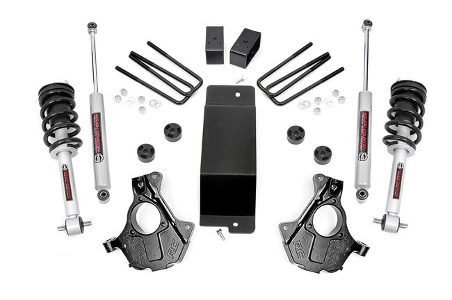 Rough Country 3.5 Inch Suspension Lift Knuckle Kit w/Struts 14-18 Silverado/Sierra 1500 4WD Aluminum & Stamped Steel