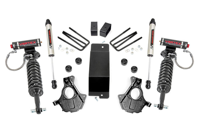 Rough Country 3.5 Inch GM Suspension Lift Knuckle Kit Vertex w/V2 Shocks (14-18 1500 PU 4WD Cast Steel)