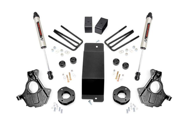 Rough Country 3.5 Inch Suspension Lift Knuckle Kit w/V2 Monotube 14-18 Silverado/Sierra 1500 4WD Cast Steel