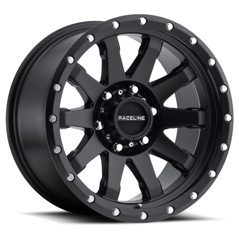 Raceline 934B Clutch 17x8.5in 6x135 BP 0mm Offset 87.1mm Bore - Satin Black Wheel