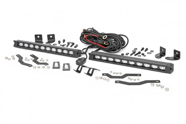 Rough Country Dual 10 Inch LED Black Series Grille Kit 18-20 F-150 XLT