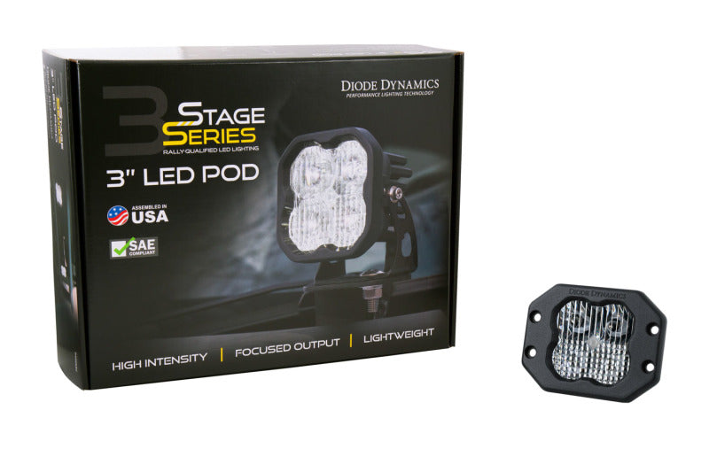 Diode Dynamics SS3 LED Pod Pro - White Combo Flush (Single)