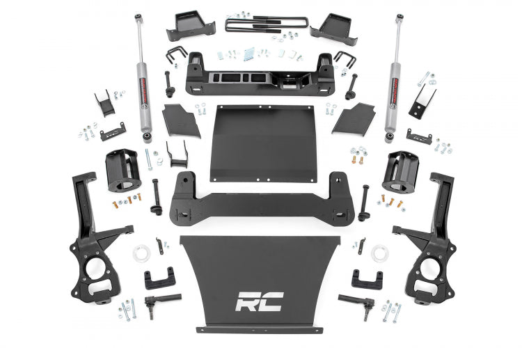 Rough Country 6 Inch Suspension Lift Kit Strut Spacers 19-24 Silverado 1500 4WD/2WD With Multi Leaf Rear Spring