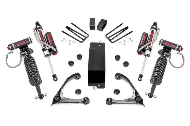 Rough Country 3.5 Inch GM Suspension Lift Kit w/Upper Control Arms Vertex (07-16 1500 PU 4WD)