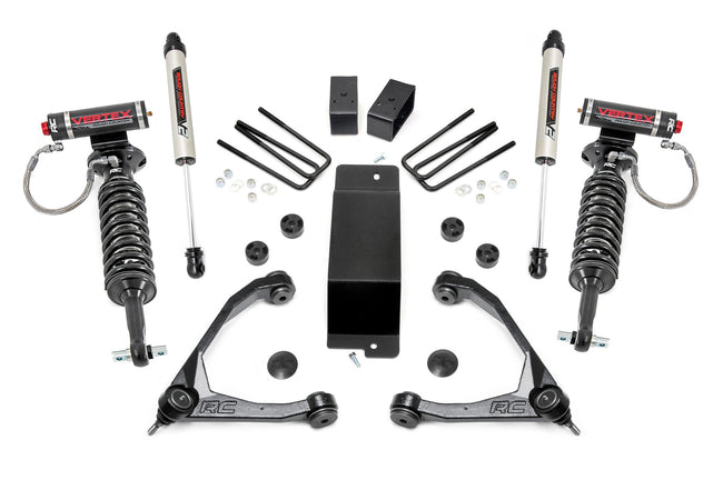 Rough Country 3.5 Inch GM Suspension Lift Kit w/Upper Control Arms Vertex w/V2 Shocks (07-16 1500 PU 4WD)