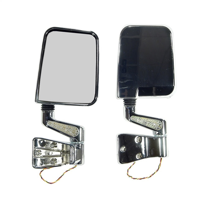Rugged Ridge 87-02 Jeep Wrangler YJ/TJ Chrome Door Mirror Kit w/ LED Turn Signal