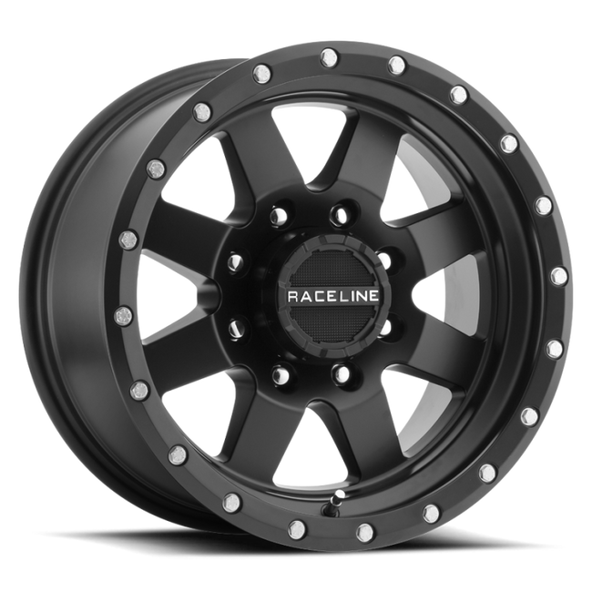 Raceline 935B Defender 17x9in 8x165.1 BP -12mm Offset 130.81mm Bore - Satin Black Wheel