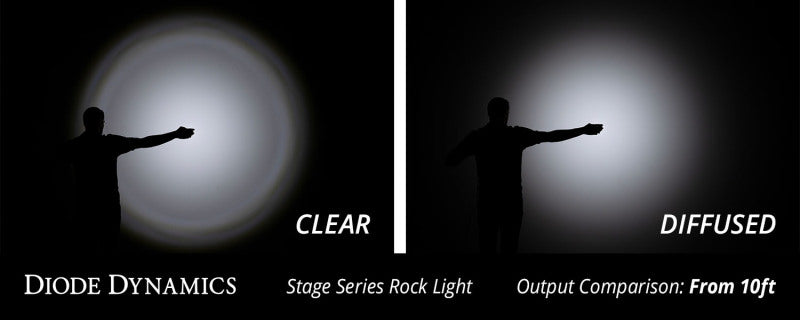 Diode Dynamics Stage Series Rock Lights - Blue Clear Lens