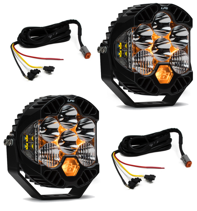 Baja Designs Jeep 2020-24 Gladiator; 2018-24 Wrangler JL With Steel Bumper LED Light Kit LP6 w/Upfitter