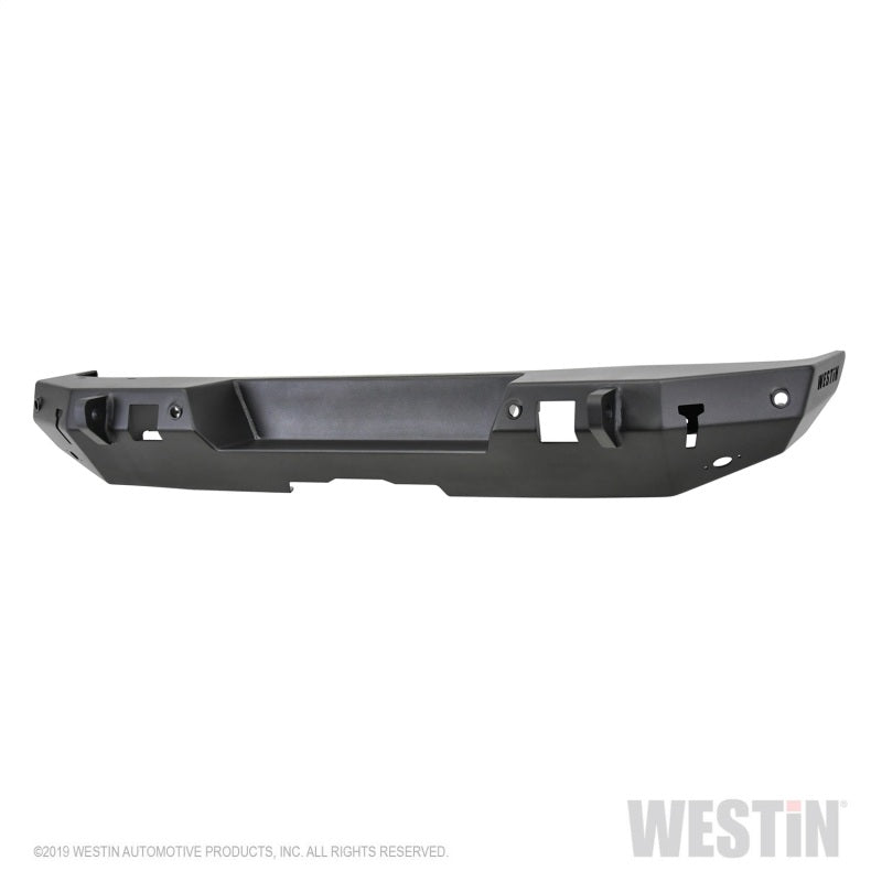 Westin 18-19 Jeep Wrangler JL WJ2 Rear Bumper w/  Sensors (Excl. Wrangler JK) - Textured Black