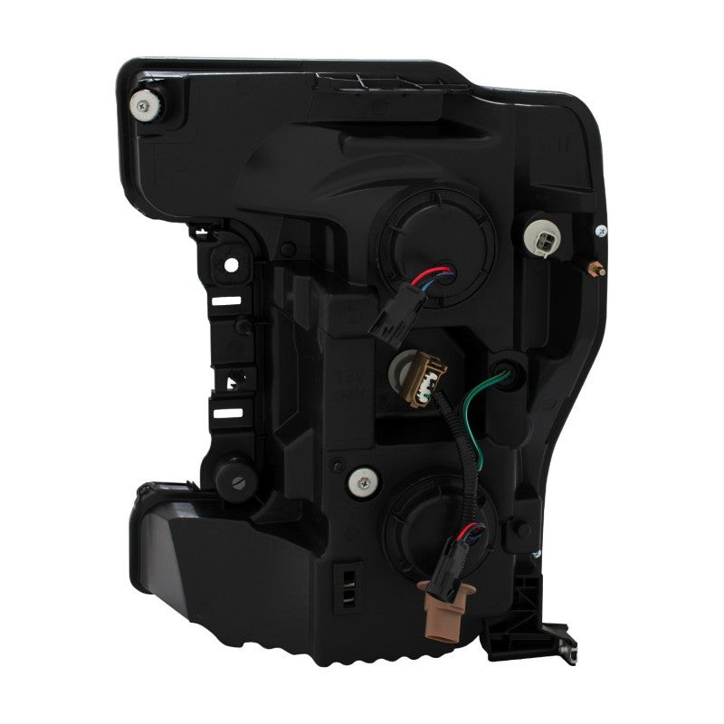 ANZO LED Headlights 17-19 Ford F-250 Super Duty Halogen Projector Plank-Style Headlight Black (Pair)