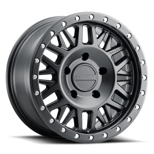 Raceline 951B Ryno 17x9in 8x180 BP -12mm Offset 130.8mm Bore - Satin Black Wheel