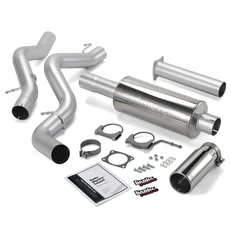Banks Power 06-07 Chevy 6.6L CCLB Monster Exhaust System - SS Single Exhaust w/ Chrome Tip