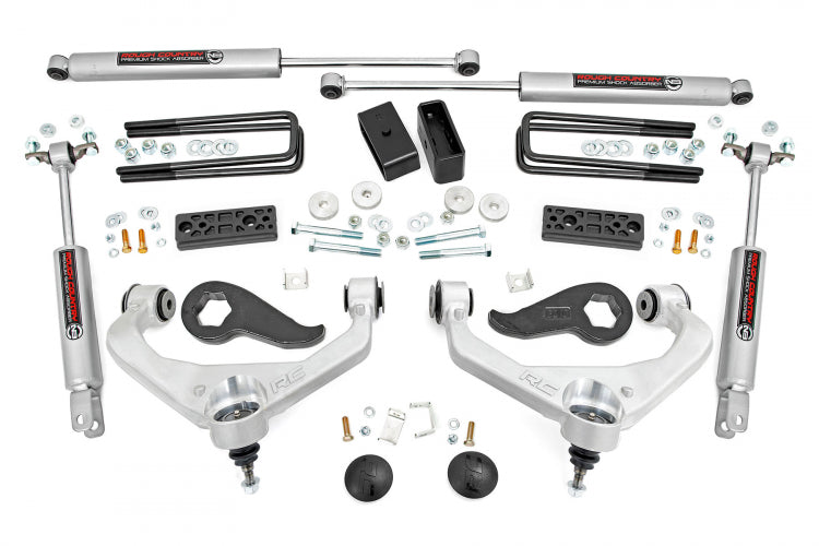 Rough Country 3 Inch Lift Kit with N3 Shocks 20-25 Chevy/GMC Sierra 3500 HD/Silverado 3500 HD