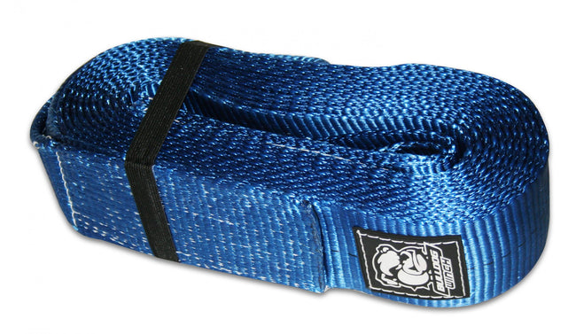 Bulldog Winch Recovery Strap 4 Inch x 30 Ft 40 000 LB BS Polyester Blue