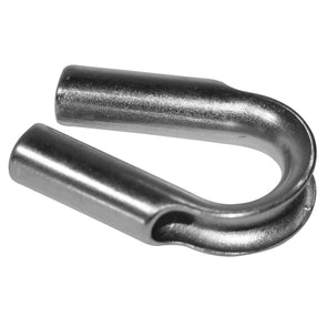 Bulldog Winch Tube Thimble Stainless for Synthetic Rope 10mm Silver