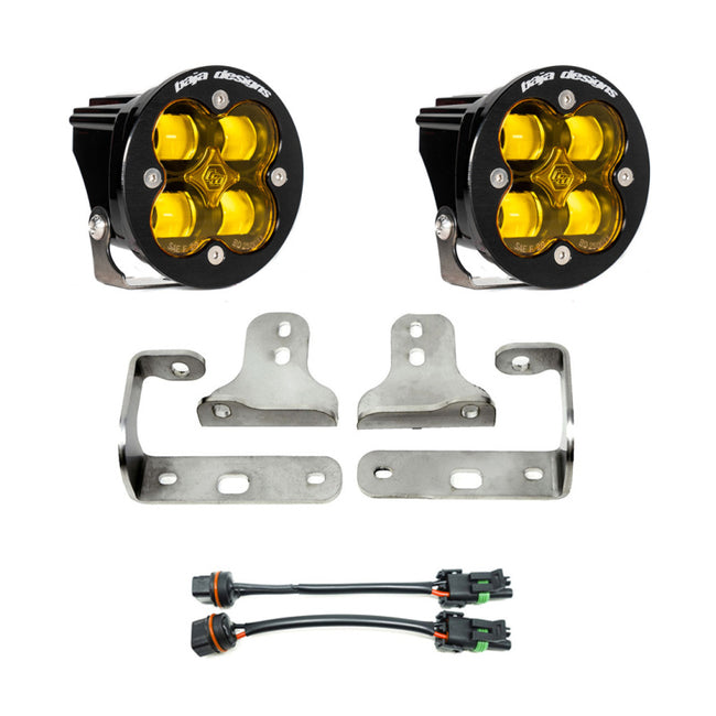 Baja Designs Jeep 2020-24 Gladiator; 2018-24 Wrangler JL With Sport Bumper SAE Fog Pocket Kit - Amber
