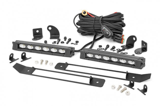 Rough Country Dodge Dual 6 Inch LED Grille Kit Black Series 19-20 RAM 1500