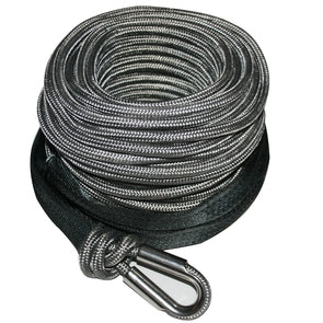 Bulldog Winch AR Synthetic Winch Line 9mm x 100 Foot 6 to 8k Gray