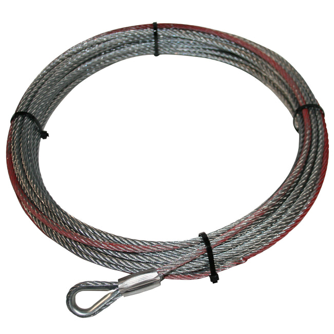 Bulldog Winch Winch Rope Wire for 15022 6k 6.4mmx55 Foot Gray