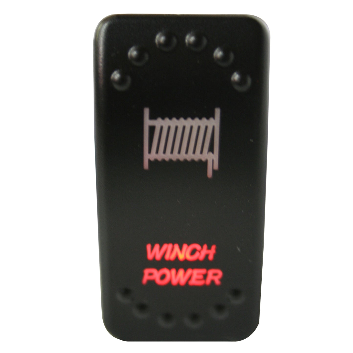 Bulldog Winch Winch Power Rocker Switch - On/Off 5-Pin-Red