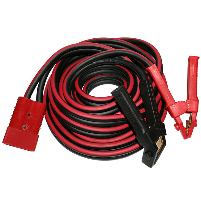 Bulldog Winch Booster Cable Set 25 Ft 1/0 Gauge W/Clamps and Plug