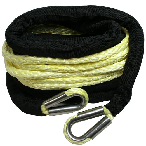 Bulldog Winch 50 Foot 10MM Synthetic Rope Extension 20K Breaking Strength