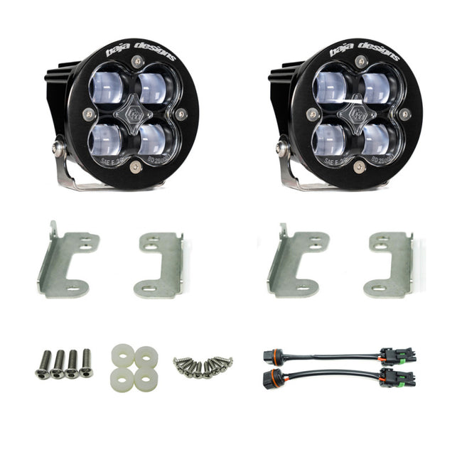 Baja Designs Jeep 2020-24 Gladiator; 2018-24 Wrangler JL With Sahara Bumper Fog Pocket Kit - Clear