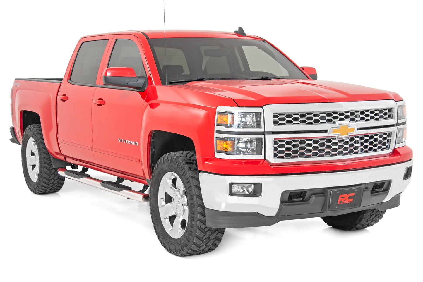 Rough Country GM Stainless Steel Oval Nerf Step Bars 07-18 GM 1500 / 07-19 2500HD/3500 HD / 19 Classic Crew Cab